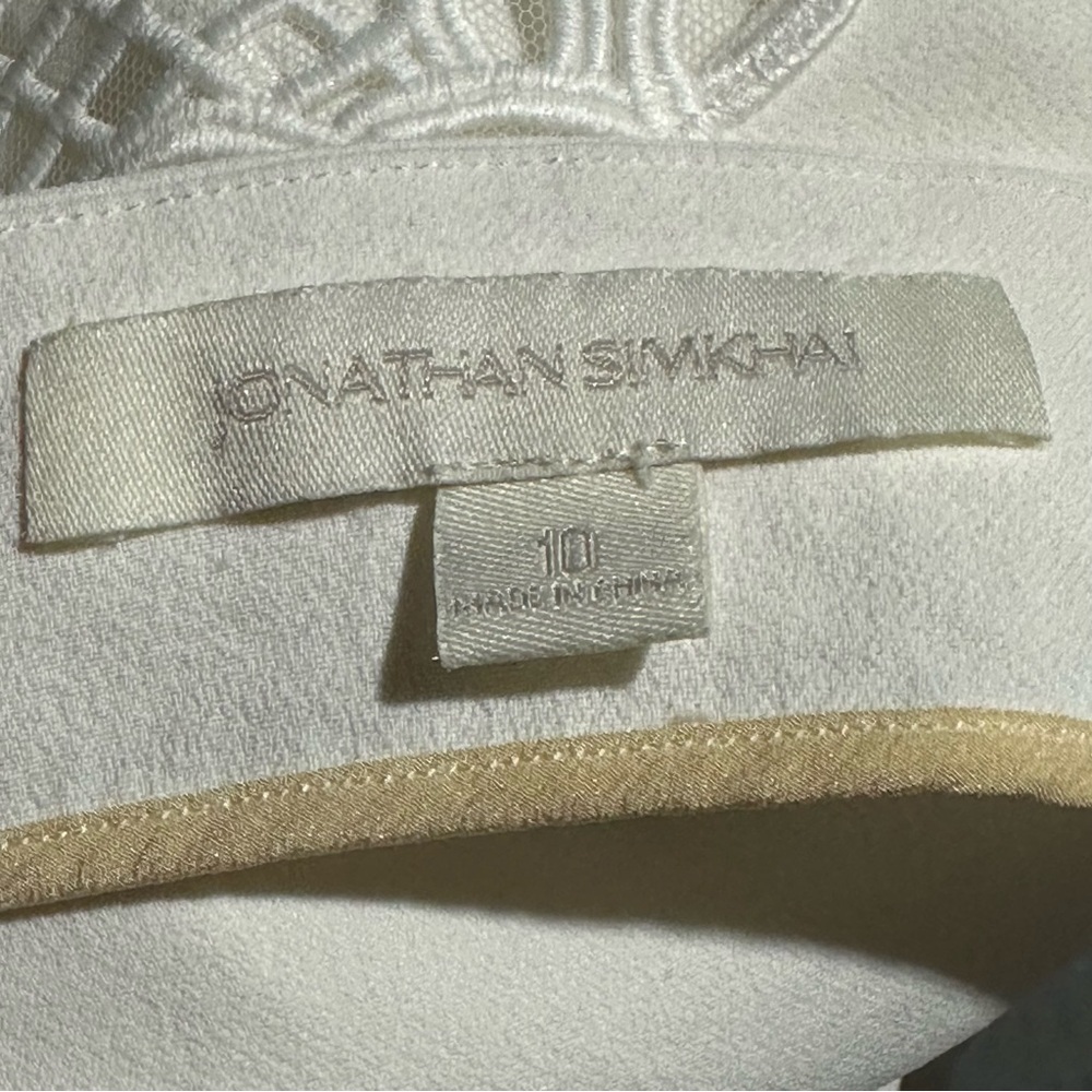 Jonathan Simkhai Asymmetrical White Lace Skirt Size M - Picture 4 of 6